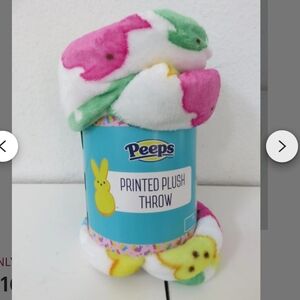 Peeps Soft & Cozy Spring Plush Throw Blanket Easter Pastel Colors Size 50×60